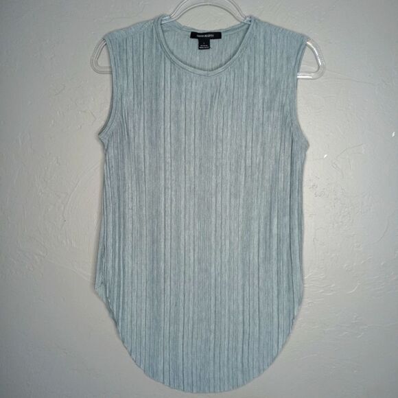 Sabina Musayev Gray Pleated Tee - Picture 1 of 5
